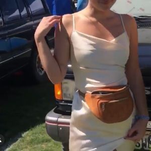 Isalis Sofia Slip Dress in White